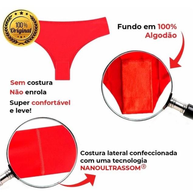 Compre 3 leve 6 Calcinhas laser sem costura Levíssima