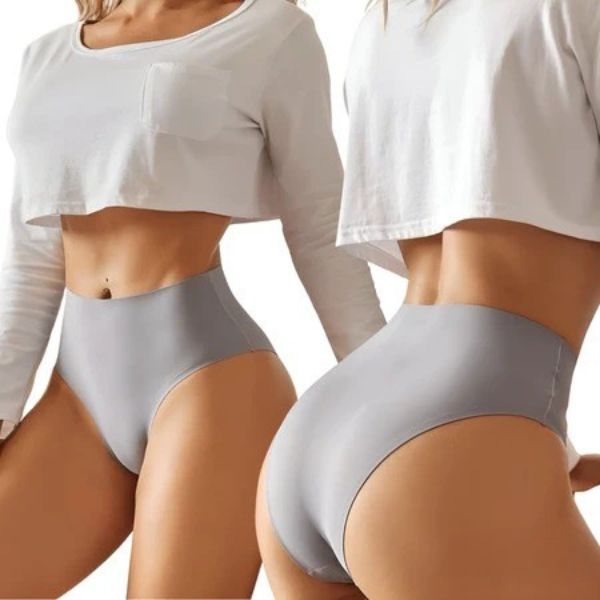 Kit 5 Calcinhas Cós Alto Sem Costura Corte a Laser