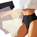Kit 5 Calcinhas Cós Alto Sem Costura Corte a Laser