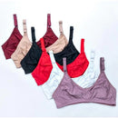 Kit 5 Sutiã Sem Bojo Reforçado Microfibra