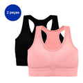 Kit 2 Top Academia Sutiã Esportivo Fitness Sustentação