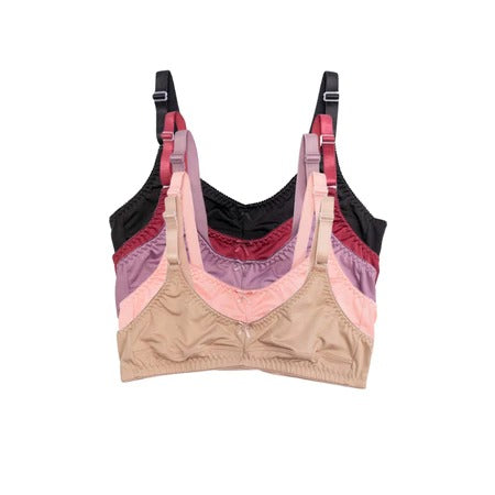 Kit 5 Sutiã Sem Bojo Reforçado Microfibra