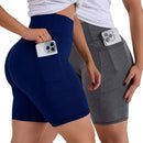 Kit 2 Bermuda Ciclista Feminina Academia Com Bolso Lateral