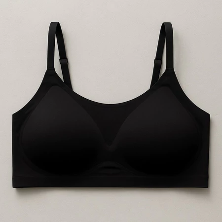 Kit Sutiã Poliamida Sem Costura Corte a Laser Com Bojo Removível e Alça Regulável - 3 Unidades