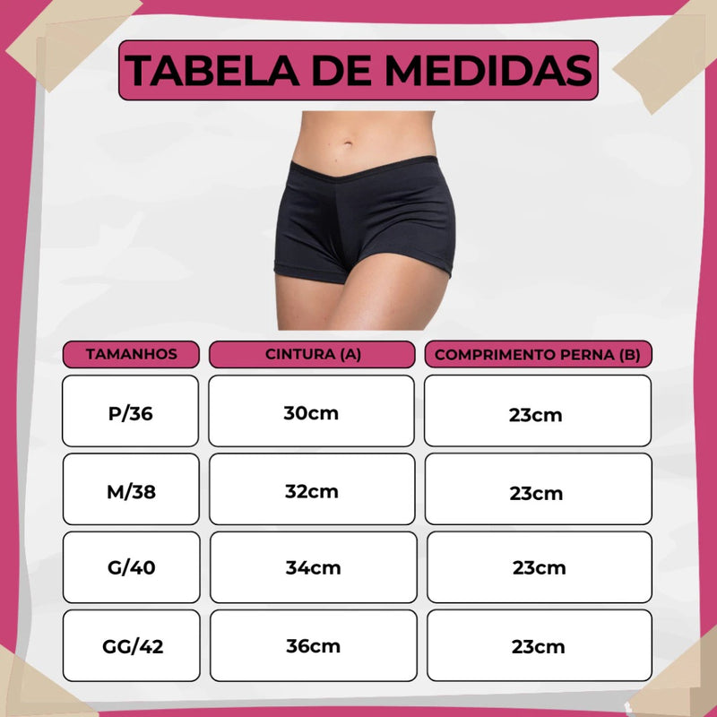 Kit 2 Short Feminino Anágua Segunda Pele