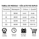 Kit 5 Calcinhas Cintura Alta Cós Duplo Fio Duplo Segura Barriga