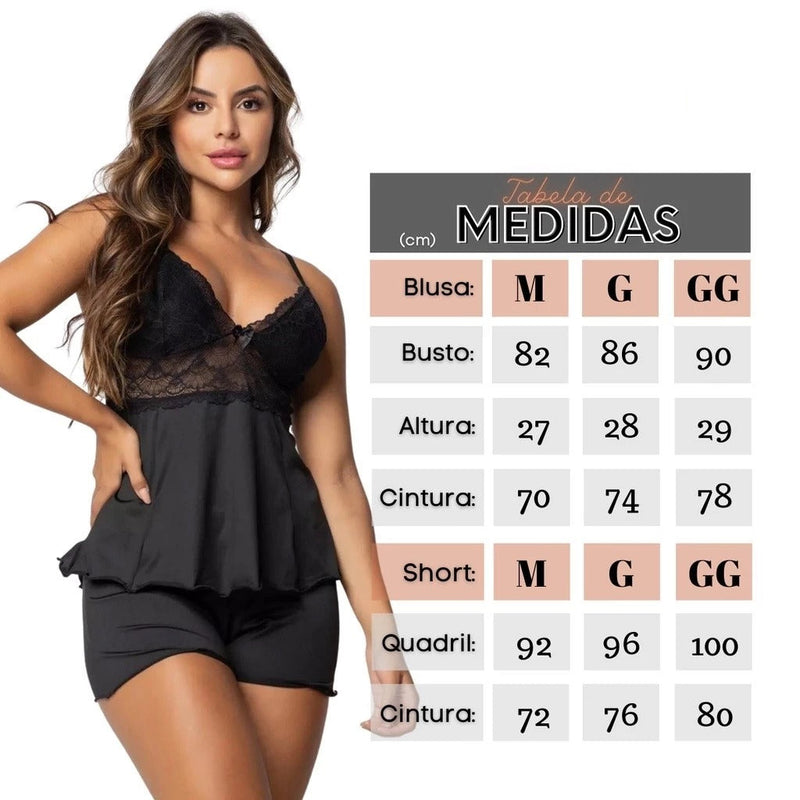 Baby Doll Feminino Sexy Short Doll