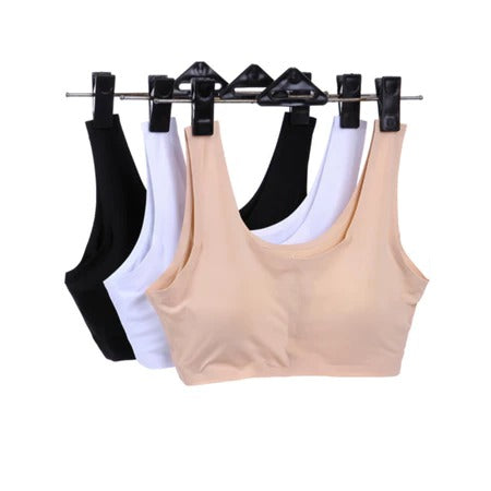 Top Sutiã Regata Ice Silk Sem Costura | Frescor, Elasticidade e Conforto - 4 Unidades