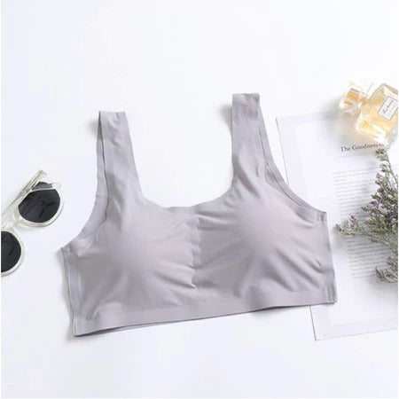 Top Sutiã Regata Ice Silk Sem Costura | Frescor, Elasticidade e Conforto - 4 Unidades