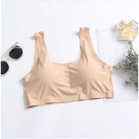 Top Sutiã Regata Ice Silk Sem Costura | Frescor, Elasticidade e Conforto - 4 Unidades