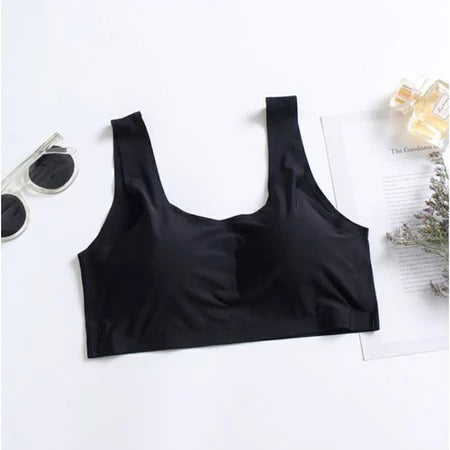 Top Sutiã Regata Ice Silk Sem Costura | Frescor, Elasticidade e Conforto - 4 Unidades